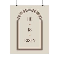 christian he is risen wall art, christian print, bible verse scripture home decor, has risen poster, christian easter ar