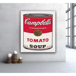 andy warhol tomato soup pop art canvas wall