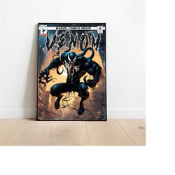 venom poster, venom print, spiderman poster, superhero poster, comic book poster, marvel print, marvel poster, wall art,