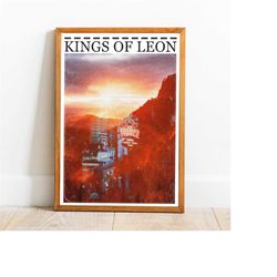 kings of leon poster, kings of leon print, kol poster, kings of leon album poster, music print