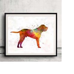 tosa 01 in watercolor - fine art print glicee poster decor home watercolor gift illustration dog - sku 0096