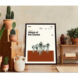 attack of the clones poster, star wars movie,