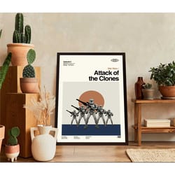 attack of the clones movie poster, star wars