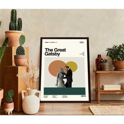 the great gatsby movie poster, vintage poster, minimalist