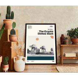 the empire strikes back poster, star wars, vintage