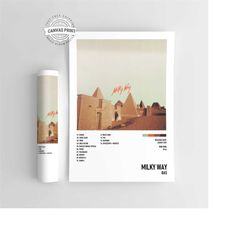milky way-bas music album poster / high quality music cover print / a4 / a3 / a2 / a1