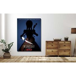 wednesday addams canvas wall art, wednesday addams poster,