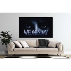 wednesday addams poster, wednesday addams wall art, jenna