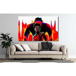 spiderman movie poster , spiderman poster print, miles