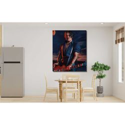 johnny depp music canvas print, guitar canvas wall