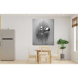 silver 3d print wall print, reunion of lovers