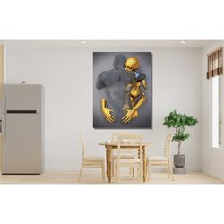 silver gold poster print, silver gold effect wall