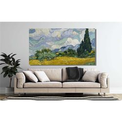 vincent van gogh landscape poster canvas, vincent van