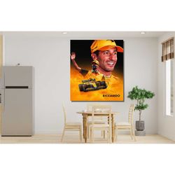 daniel ricciardo poster canvas print wall art formula