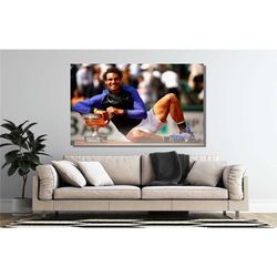 rafael nadal champion poster, rafael nadal canvas wall