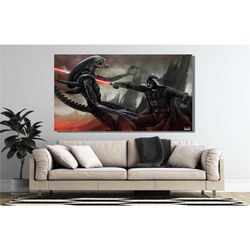 darth vader vs alien poster, star wars poster