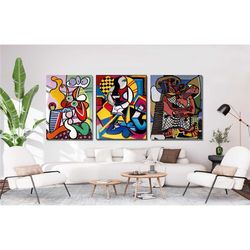 set of 3 pablo picasso poster, pablo picasso