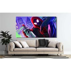 spiderman poster print, miles morales poster print, gwen