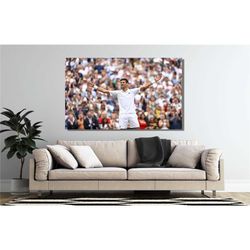 novak djokovic poster, tennis player canvas, sports wall