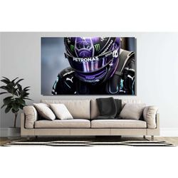 lewis hamilton poster, hamilton mercedes canvas, lewis hamilton
