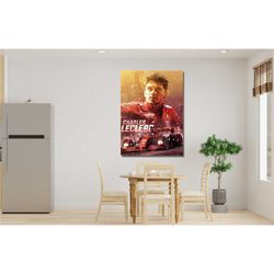 charles leclerc print, charles leclerc poster , ferrari