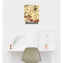 london underground 1927 poster print a5-a2 tube vintage