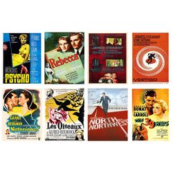 hitchcock director collection poster prints fridge magnet gift