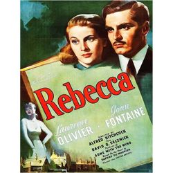 rebecca 1940 movie poster print a5-a1 40s hitchcock