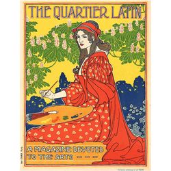 le quartier latin 1898 art magazine poster print