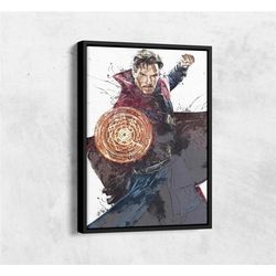 doctor strange poster marvel superhero comics painting hand