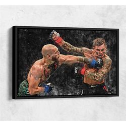 conor mcgregor vs. dustin poirier poster ufc hand