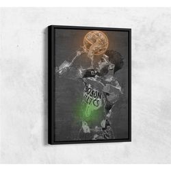 jayson tatum poster neon effect boston celtics basketball