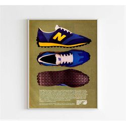 new balance 355 trail advertising poster, 80s style