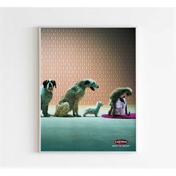 eastpak backpack advertising poster, 80s style print, vintage