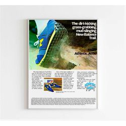 new balance athletic attic advertising poster, 80s style