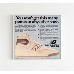 new balance pride 991 advertising poster, 80s high