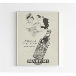 martini advertising poster, 50s le mans 24h pre-race