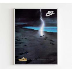 nike equator 1983 advertising poster, 80s style shoes