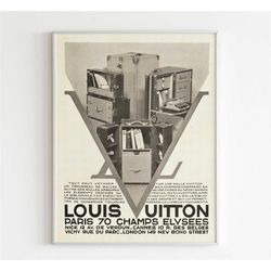 louis vuitton advertising poster, 30's style print, ad