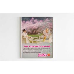 barbie doll advertising poster, 70's style print, ad