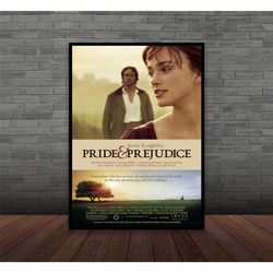 pride and prejudice movie poster, wall art, room
