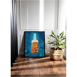 aperol spritz framed canvas, aperol city poster, bar