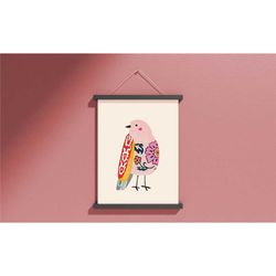bird wall art, bird home decor, colorful bird
