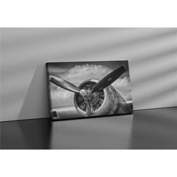 airplane wall decor / propeller print poster /