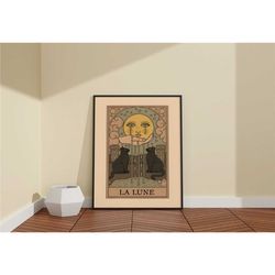 moon tarot framed print / tarot fortune cards