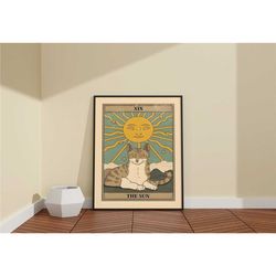 tarot fortune cards print art / the sun
