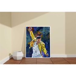 freddie mercury poster / freddie mercury canvas wall