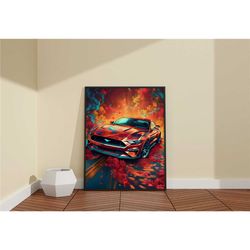 classic vintage car poster / man cave wall