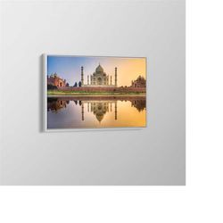 Taj Mahal Canvas / India Wall Art / Taj Mahal Art Print / Oil Painting Canvas / Large Wall Art / Popular Art Decor / Tre
