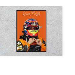 Oscar Piastri Print Instant Download Wall Art Poster F1 Australia Birthday Gift Fan Gift for Boys Printable Digital Pape